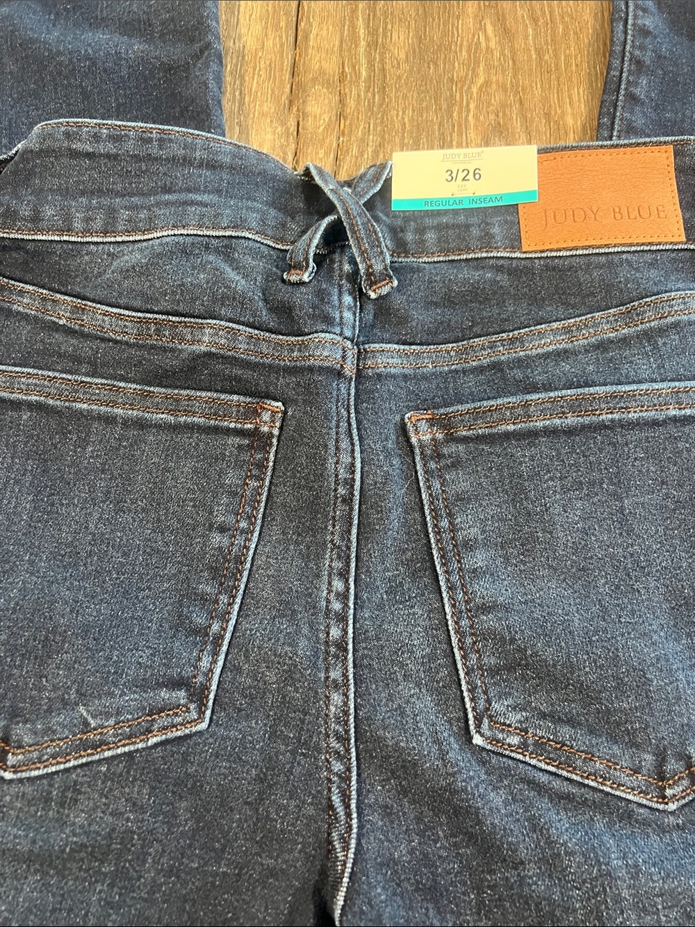 Judy Blue Dark Blue wide leg dark wash Jeans size 3/26 - Picture 6 of 9